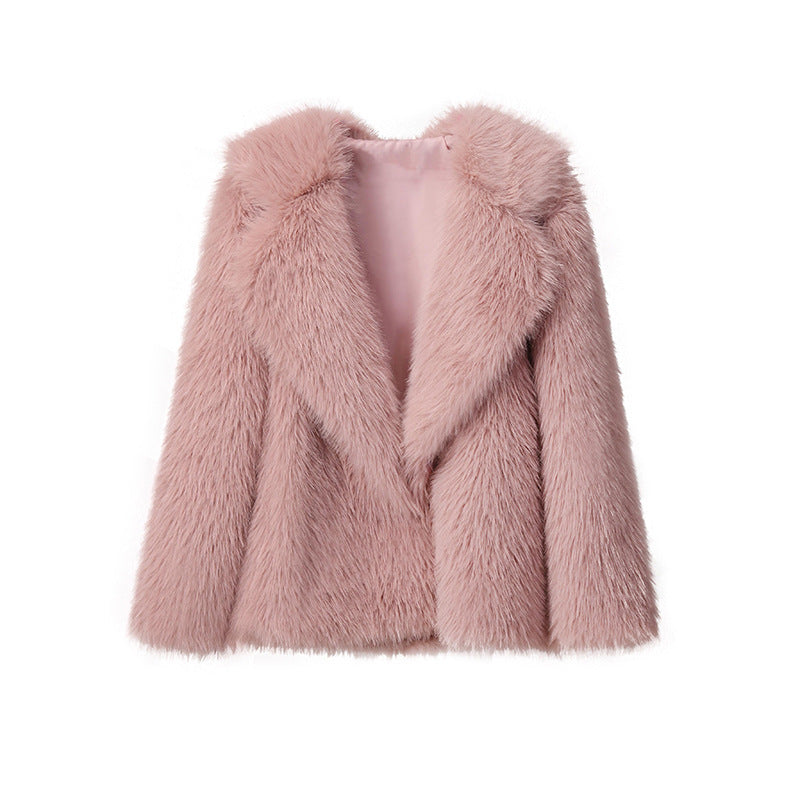 Lapel Clip Coat - Pink